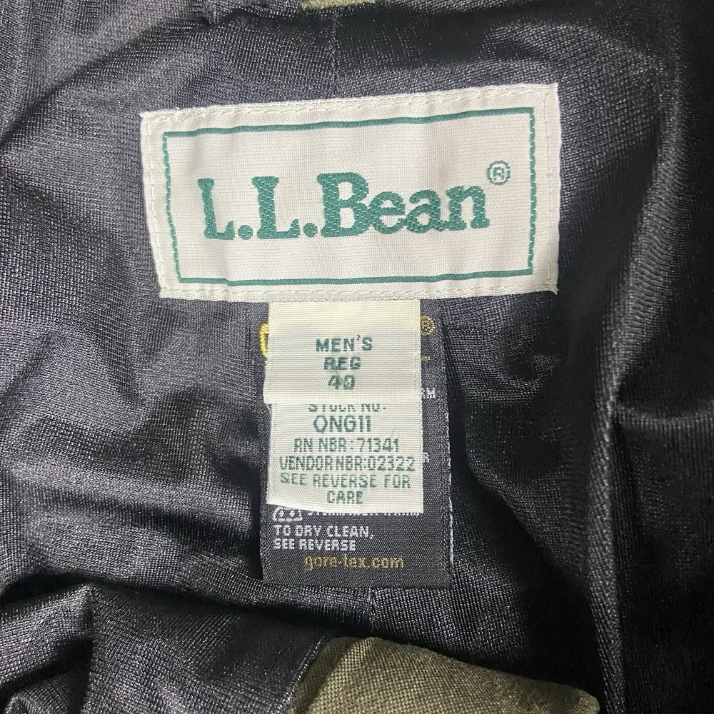 Vintage L.L. Bean Canvas Carpenter Pants Size 40 Green Briar Guard Brush Hunting